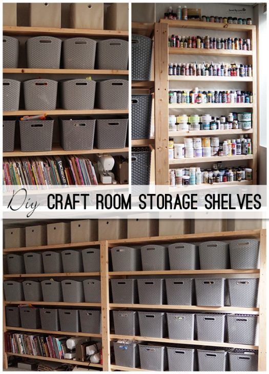Cool Craft Room Storage Shelves With Diy Wood Shelf Craft Storage Marvelous Craft Room Storage Shelves